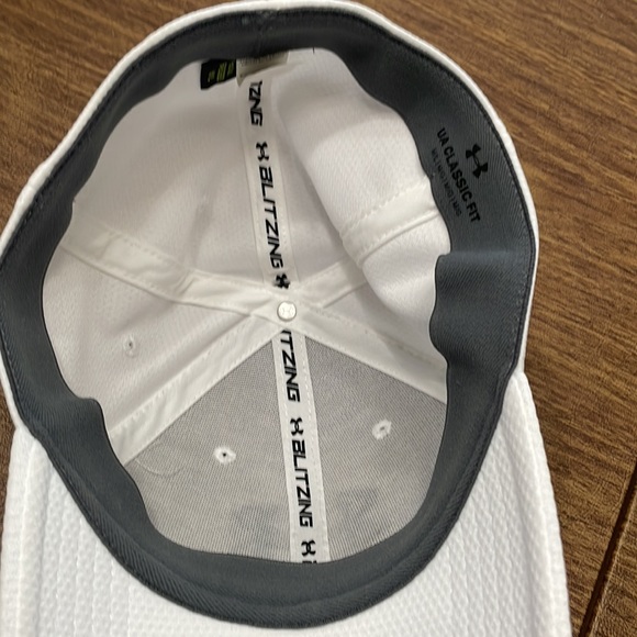 Two under armor fitted hats. Both M/L and NWT: - Picture 4 of 7